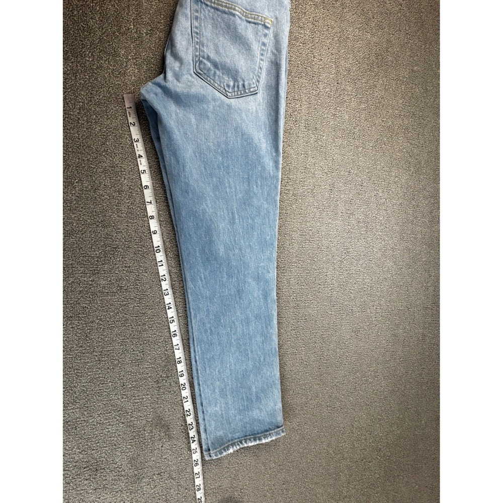 AMO Jeans Size 25 Desire Wash Chelsea Crop High Rise Distressed Straight Leg - Picture 9 of 9